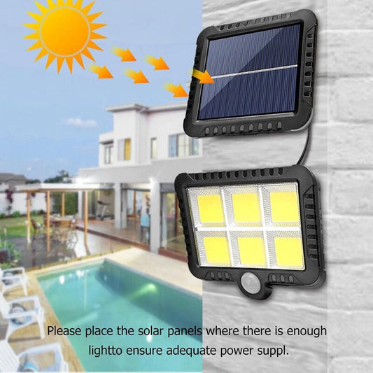 2 Pack 56 LED Outdoor Solar Lights with Motion Sensor IP65 Waterproof and 5M Cable, 120 Degree Angle V1237-ZY-522-0083