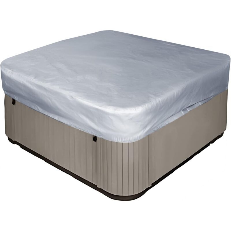 Square Grey Replacement Hot Tub Spa Cover Waterproof UV Protection, 200 x 210cm V1237-ZY-522-0086
