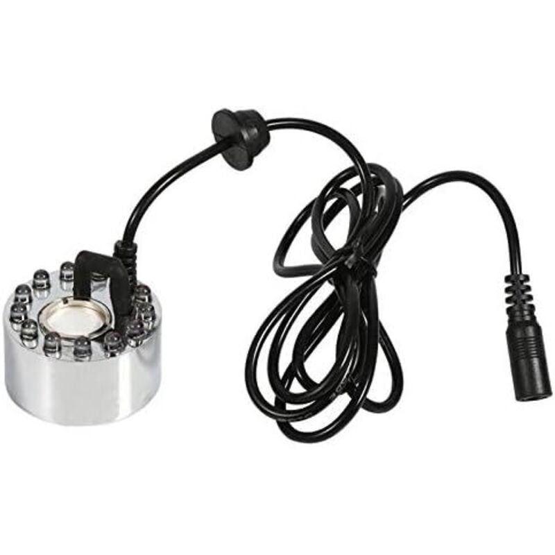 Ultrasonic Fogger Pond Atomizer Air Humidifier with 12 LED Three Color Gradient EU Plug, 24V V1237-ZY-522-0087