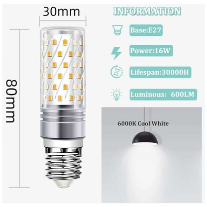 5 Pack E27 LED Corn Bulbs 16W 900lm AC 230V 360 Degree Beam, 6000K V1237-ZY-522-0090