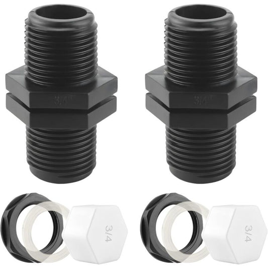 Overflow Tank Bulkhead Nipple with Gasket for 1000 Liter Rain Tank, 25mm 0.75 Inch V1237-ZY-522-0093