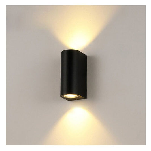 2 Pack Outdoor Wall Lights Aluminum Up Down IP44 Waterproof Black Lamps for Patio Garden Balcony Porch V1237-ZY-522-0095