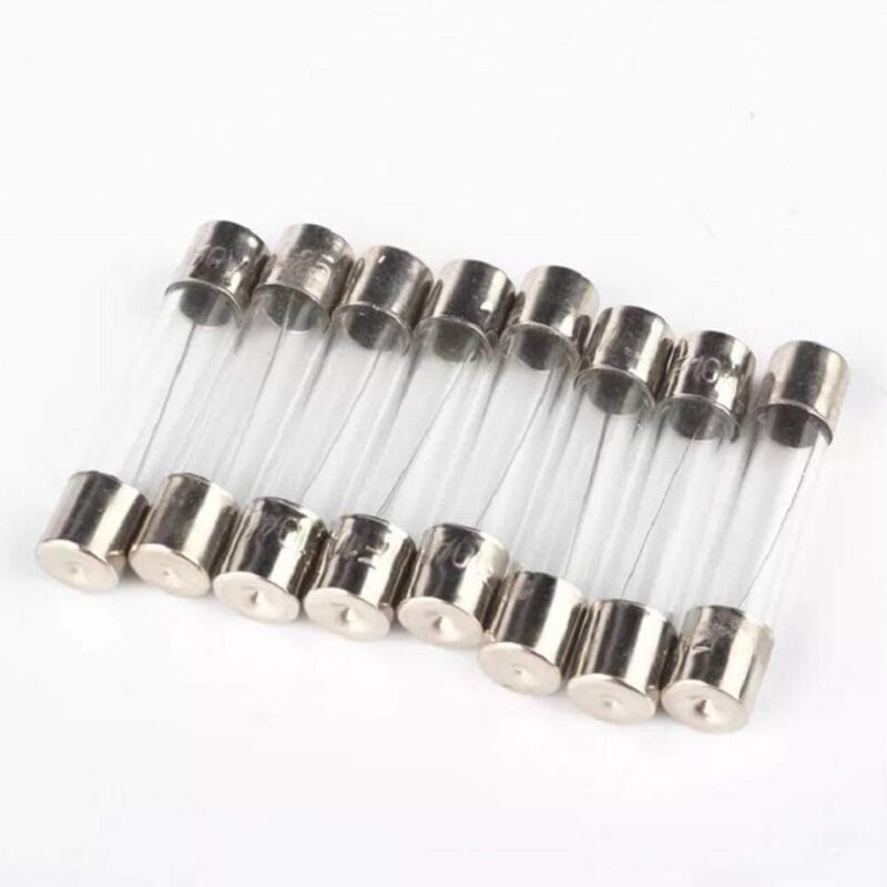 100 Pack Glass Fuse Assortment in Box, 5 x 20mm 0.2A to 20A V1237-ZY-522-0097
