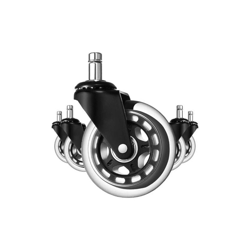 5 Pack Universal Office Chair Casters, Quiet and Abrasion Resistant Office Chair Replacement Wheels, 3 Inch V1237-ZY-528-010