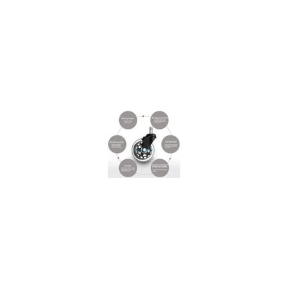 5 Pack Universal Office Chair Casters, Quiet and Abrasion Resistant Office Chair Replacement Wheels, 3 Inch V1237-ZY-528-010