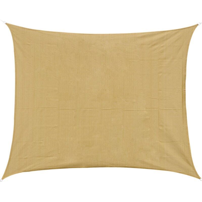 210D Rectangular Shade Sail Solar Canvas Sun Awning Sand, 4 x 6m V1237-ZY-528-012