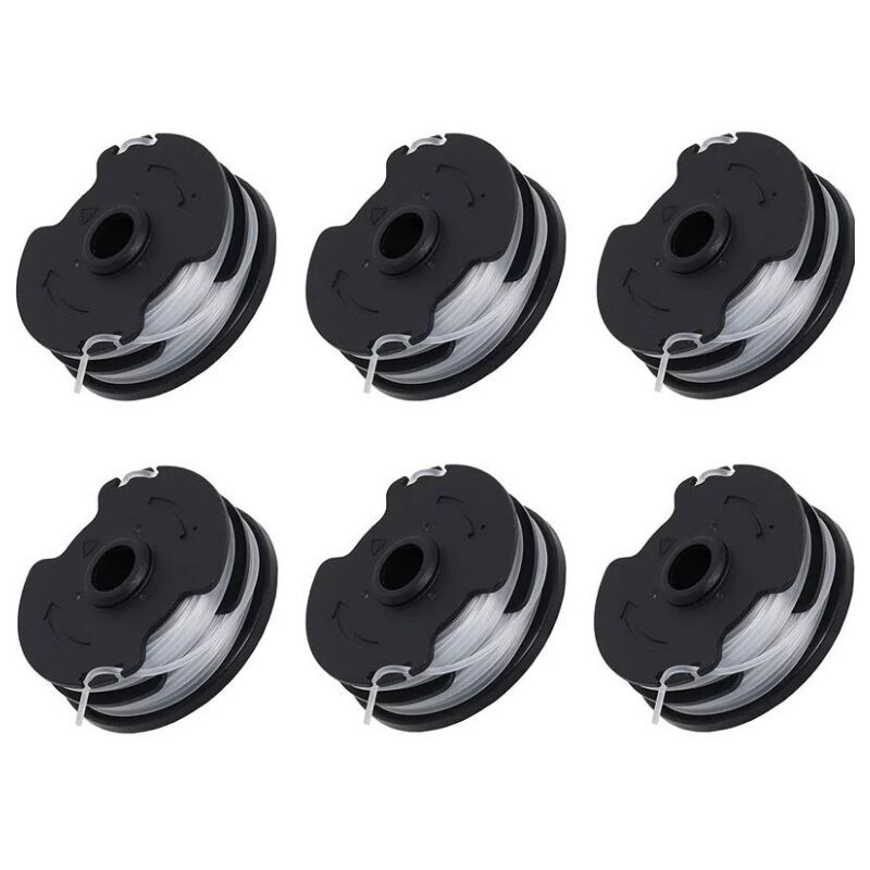 6 Pack Replacement Spools Compatible with Parkside PRTA 20-Li C3 IAN351753 Cordless Trimmer V1237-ZY-528-014