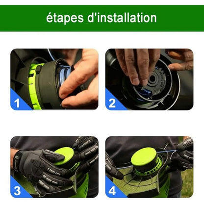 6 Pack Replacement Spools Compatible with Parkside PRTA 20-Li C3 IAN351753 Cordless Trimmer V1237-ZY-528-014