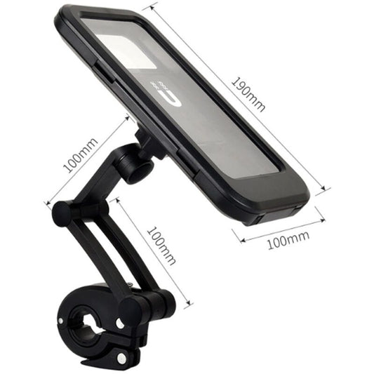Waterproof Anti Theft Motorcycle Phone Holder Bicycle Phone Mount for 5.5 to 6.7 Inch Phones, 1 inch V1237-ZY-528-016