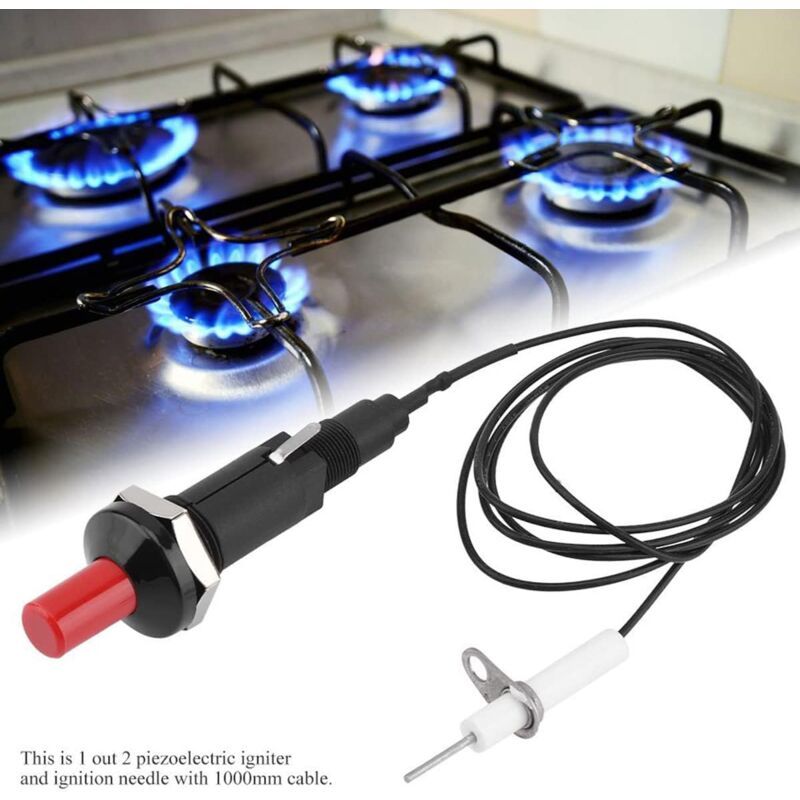 Piezo Igniter Kit for Barbecue Gas Grill Cooker Piezo Spark Ignition Kit, Piezo-1 V1237-ZY-528-019
