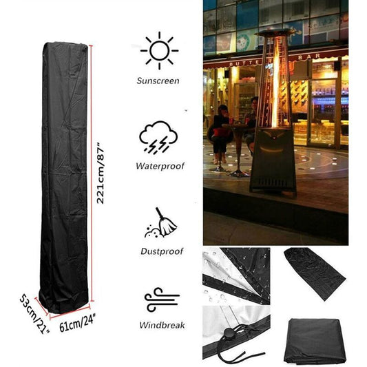 Patio Heater Cover Pyramid Gas Patio Heater, Patio Heater Cover Waterproof Anti Tear Cover Anti Snow Wind V1237-ZY-528-021