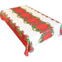 Tablecloth for Christmas Rectangular Polyester Stain Resistant Tablecloth Christmas Red Tablecloths Stain V1237-ZY-528-025