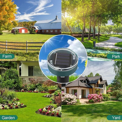 4 Pieces Solar Mole Repeller, Ultrasonic Pest Repeller Mole Control with IP65 Waterproof, Garden Mole V1237-ZY-528-028