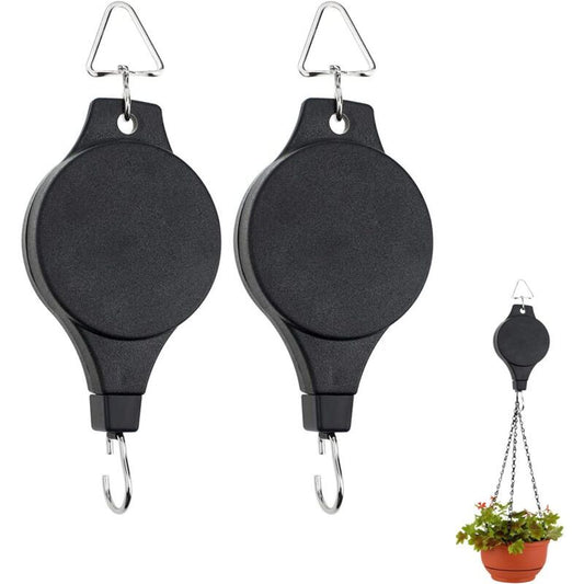 Hanging Basket Pulley, Plant Hook Pulley, Easy to Reach, Retractable Hanging Flower Hanging Basket for Garden V1237-ZY-528-029