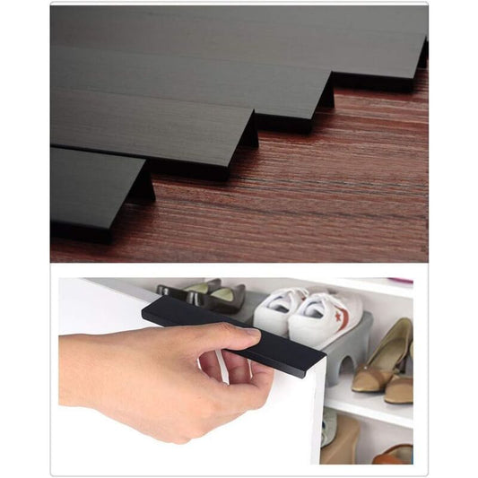 10 Pack Cabinet Hardware, Finger Edge Handles, Furniture Kitchen Door Drawer Handle, Concealed Pull Handles, V1237-ZY-528-035