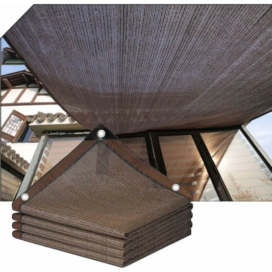 UV Protection Shade Net Breathable Cooling Balcony Garden Netting with Eyelets Heat Resistant Windproof Shade V1237-ZY-528-042