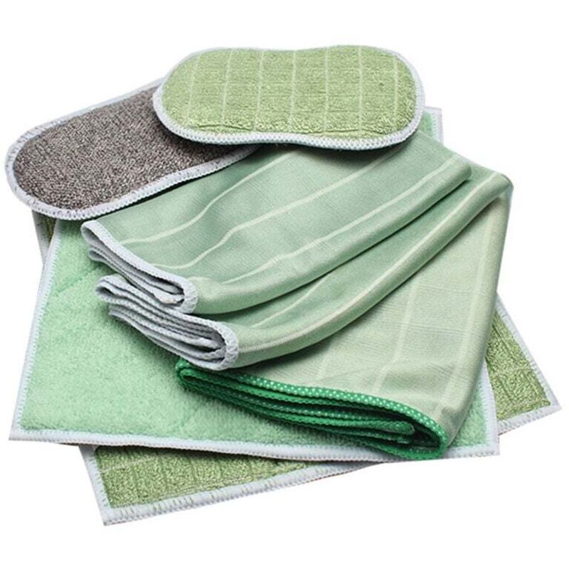6 Pack Bamboo Microfiber Cloths Clean and Polish All Smooth and Fragile Surfaces Glass, Bodywork, Glass V1237-ZY-528-050