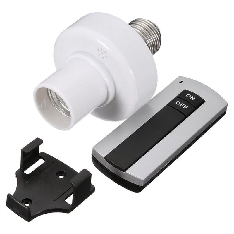 E27 220v Wireless Remote Control Light Lamp Bulb Cap Holder Socket Switch V1237-ZY-528-051