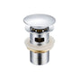 Basin Drain with Overflow Hole Stainless Steel Lid, Stainless Steel Body, Copper Nut, Copper Movement V1237-ZY-528-059