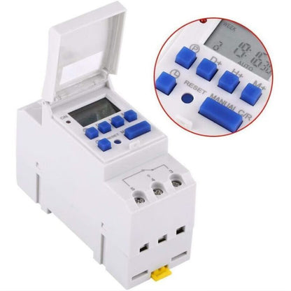 Programmable Digital Timer, Digital Timer, LCD Display, Weekly Digital Timer with Programming, DIN Rail V1237-ZY-528-060