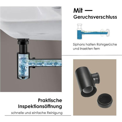 Brass Basin Drain, Keymark Universal Siphon with Extension Tube, 1 Adjustable Siphon Anti Odor Leak Proof, V1237-ZY-528-064