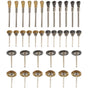 36 Pieces Brass Polishing Brush Metallic Set for Drill Tools Stainless Steel Wire Metal Drilling Rotary V1237-ZY-528-068