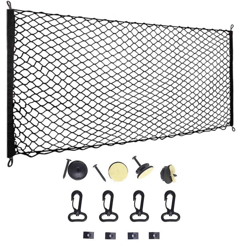 Car Luggage Net, Elastic Nylon Trunk Net Protective Net Multifunction Partition Net for Pet Trunk Storage V1237-ZY-528-070