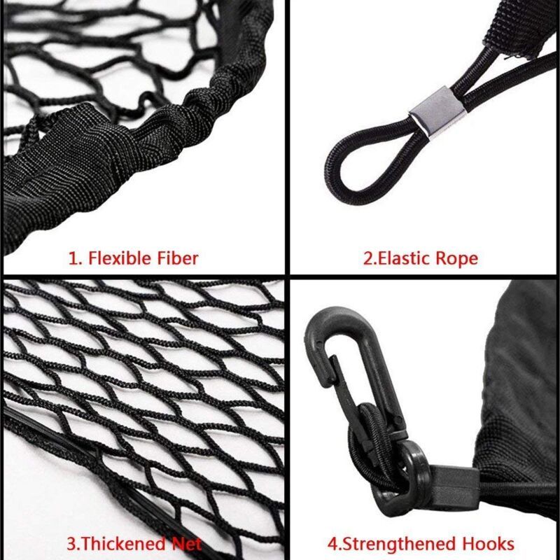 Car Luggage Net, Elastic Nylon Trunk Net Protective Net Multifunction Partition Net for Pet Trunk Storage V1237-ZY-528-070