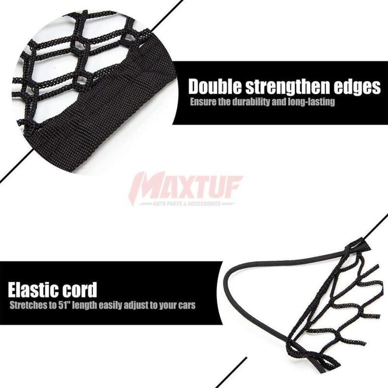 Car Luggage Net, Elastic Nylon Trunk Net Protective Net Multifunction Partition Net for Pet Trunk Storage V1237-ZY-528-070