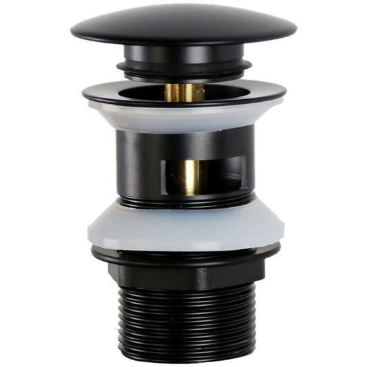 Universal G1 0.25 Brass Pop up Basin Drain Pop up Basin Drain with Overflow Click Clack System, Tool Free V1237-ZY-528-076