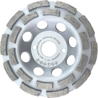 Diamond Plate Grinding Wheel Universal Concrete X Double Row Grinding Wheel, 125mm, 22.2mm V1237-ZY-528-081