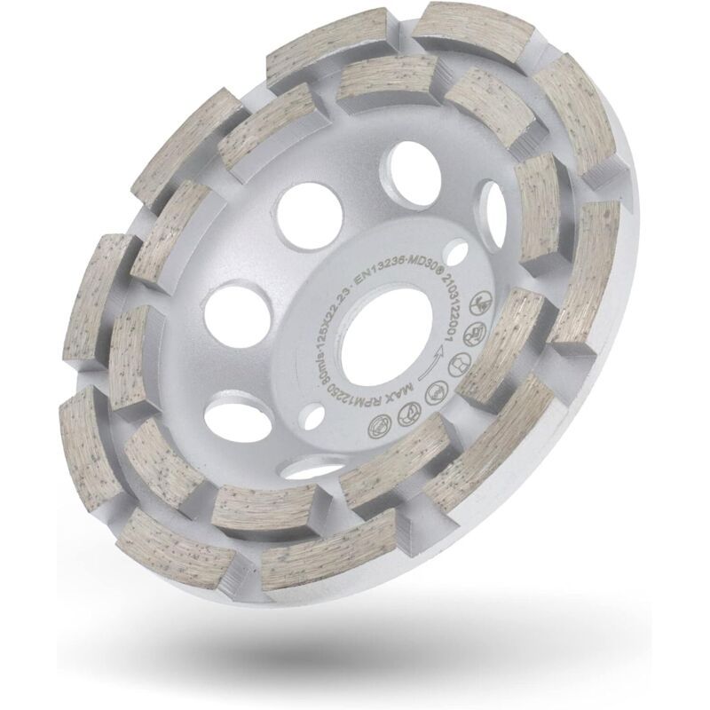 Diamond Plate Grinding Wheel Universal Concrete X Double Row Grinding Wheel, 125mm, 22.2mm V1237-ZY-528-081