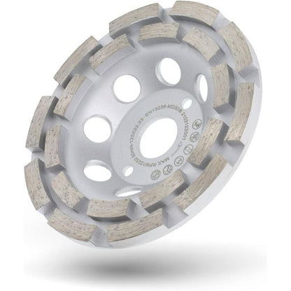 Diamond Plate Grinding Wheel Universal Concrete X Double Row Grinding Wheel, 125mm, 22.2mm V1237-ZY-528-081
