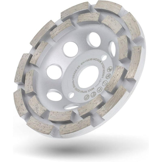 Diamond Plate Grinding Wheel Universal Concrete X Double Row Grinding Wheel, 125mm, 22.2mm V1237-ZY-528-081