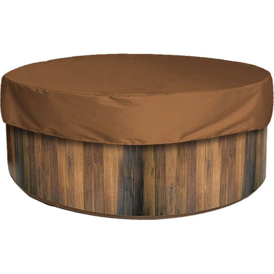 Round Swimming Pool Solar Cover Waterproof Spa Protective Cover 190T for Outdoor Spas, Brown, 190 x 30cm V1237-ZY-528-083
