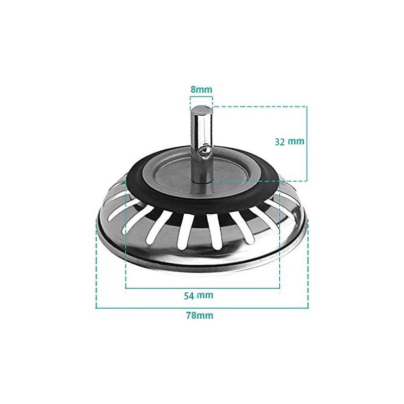 Steel Kitchen Basin Drain Sink Drain V1237-ZY-528-087