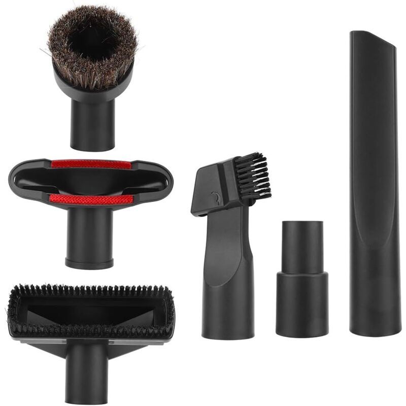6 Pieces Universal Horse Vacuum Cleaner Brush Adapter Accessories, Black V1237-ZY-528-089