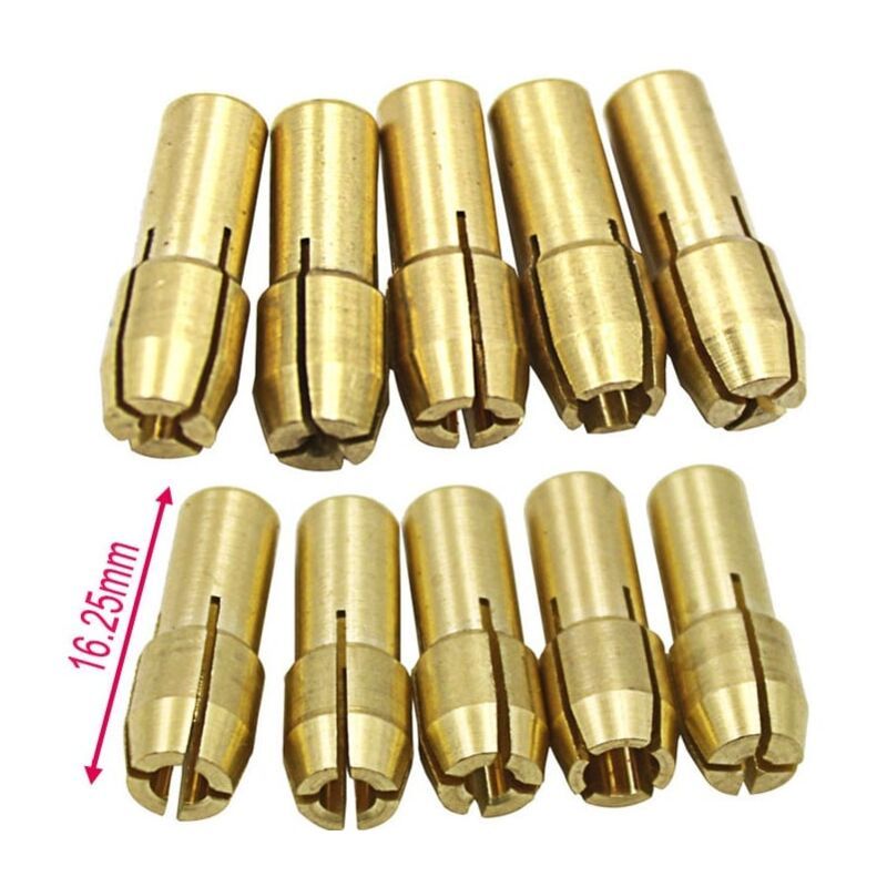 10 Pack Electric Grinder, 3 Jaw Brass Drill Chuck, 3.2mm V1237-ZY-528-095