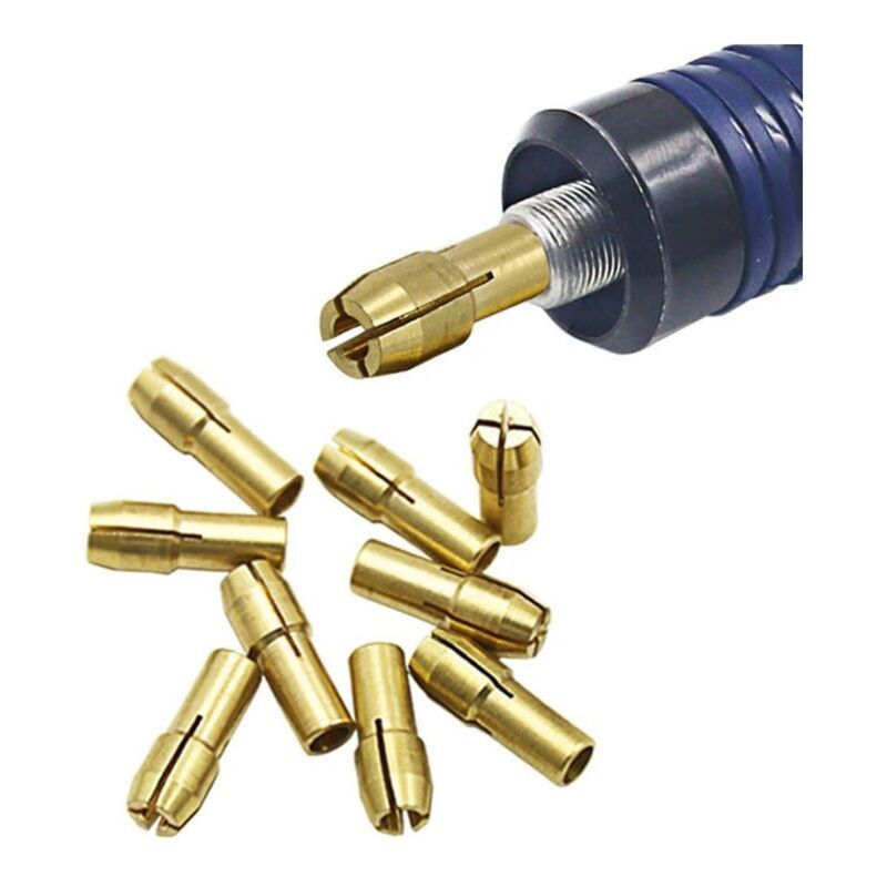 10 Pack Electric Grinder, 3 Jaw Brass Drill Chuck, 1.0mm V1237-ZY-528-096