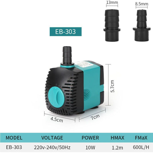 Aquarium Circulating Water Pump Fish Pond Pump Aquarium Side Suction Pump 10w V1237-ZY-528-099