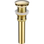 Pop up Sink Drain Without Overflow, Brass Sink Drain, Pop up Drain Plug, Gold V1237-ZY-528-102