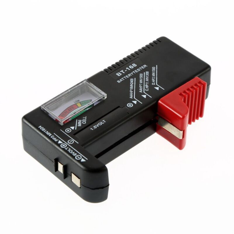 2 Pack Digital Battery Tester Voltage Checker and Power Level Checker Combo for AA AAA C D 9V 1.5V Button V1237-ZY-528-105