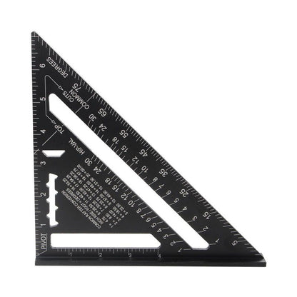 Metric System Metal Aluminum Ruler Square Ruler Guide Protractor Angle 45 90 Degrees Carpenter Tools Tracing V1237-ZY-528-109