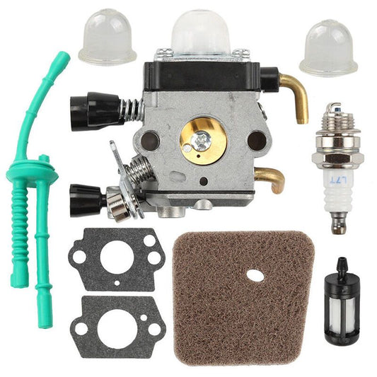 Carburetor Kit Compatible with Stihl FS38 FS45 FS46 FS55 KM55 with Fuel Line and Air Filter V1237-ZY-528-112