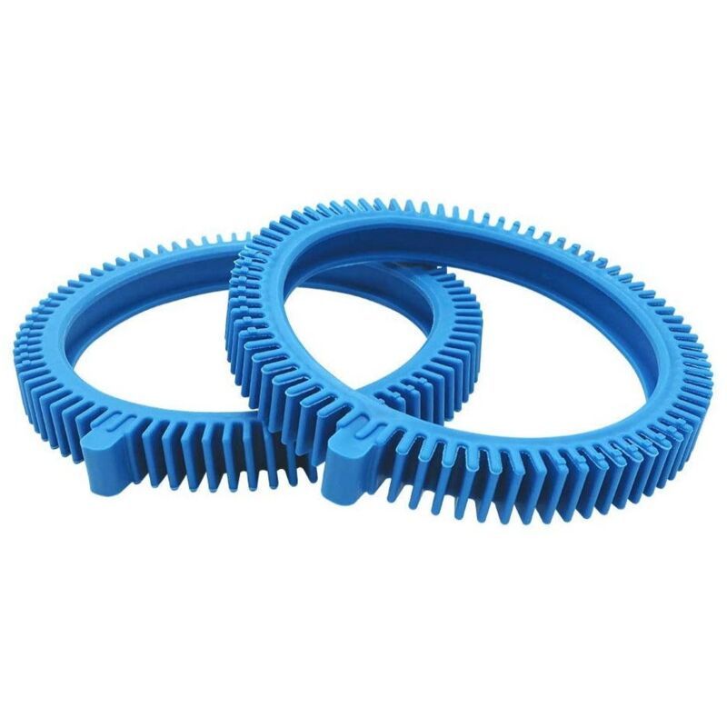 Replacement Tires for Two Piece Pool Cleaner 896584000 143 Blue Front Tires with Dents V1237-ZY-528-114