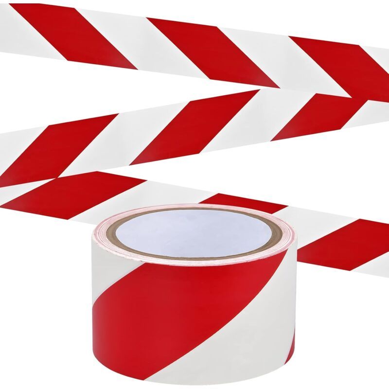 Adhesive Warning Tape for Floor Marking Safety Red and White Stripes, 4cm x 16m V1237-ZY-528-118