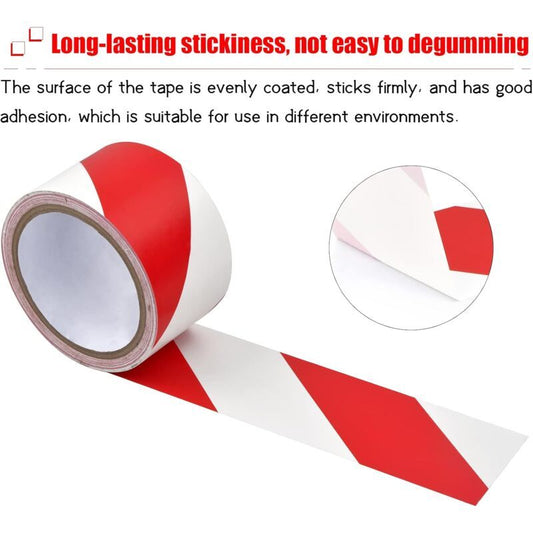 Adhesive Warning Tape for Floor Marking Safety Red and White Stripes, 4cm x 16m V1237-ZY-528-118