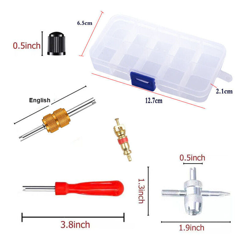 Valve Core Puller Repair Tool Kit, Double and Single Ended Valve Core Puller V1237-ZY-528-123
