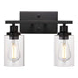 Black Vanity Light Glass Shade Wall Lamp Vintage Style Indoor Wall Sconces for Bathroom V1237-ZY-528-124