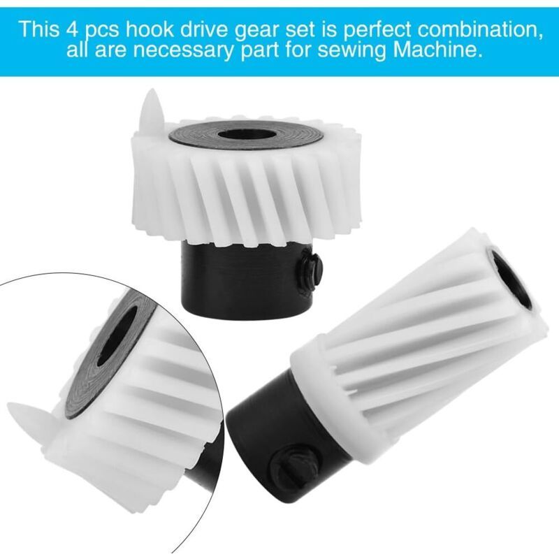4 Pieces Sewing Machine Gear Set Compatible with Singer 174488 174491 163997 163328 V1237-ZY-528-125